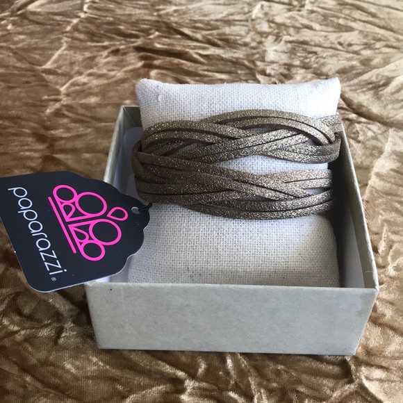 Paparazzi bronze metallic double wrap bracelet - Picture 2 of 2